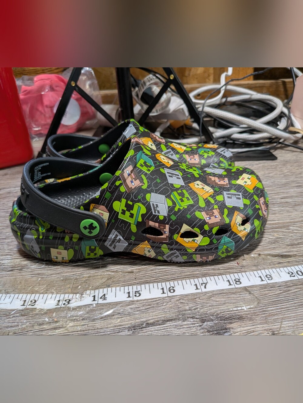 Minecraft Youth Black Summer Clogs Size 1 Junior